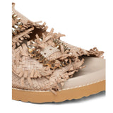 Saint Ravenna Taupe Woven Leather Sliders