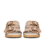 Saint Ravenna Taupe Woven Leather Sliders