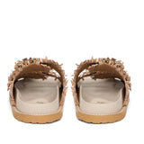 Saint Ravenna Taupe Woven Leather Sliders