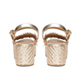 Saint Claire Platin Woven Platform Sandals