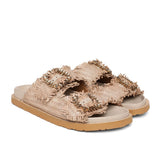 Saint Ravenna Taupe Woven Leather Sliders
