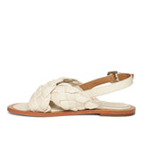 Saint Ricciarda White Woven Leather Sandals