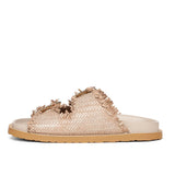 Saint Ravenna Taupe Woven Leather Sliders