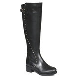 Saint Claire Black Leather Knee High Boots