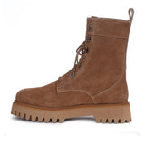 Anastasia Beige Lace Up Boots