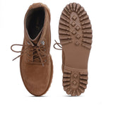 Anastasia Beige Lace Up Boots