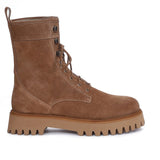 Anastasia Beige Lace Up Boots