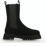 Saint Paolina Black Suede Leather High Ankle Boots