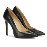 Saint Edwina Black Leather Heels