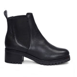 Saint Sophia Black Leather Ankle Boots