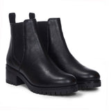 Saint Sophia Black Leather Ankle Boots