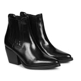 Saint Eleanor Black Patent Leather Chelsea Boots