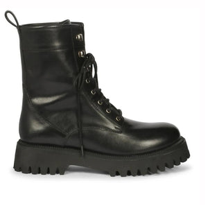 Saint Anastasia Black Leather Lace Up High Ankle Boots