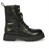 Saint Anastasia Black Leather Lace Up High Ankle Boots