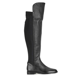 Saint Kelly Black Leather Above The Knee Boots
