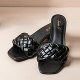 Kate Woven Mid Heeled Sandal