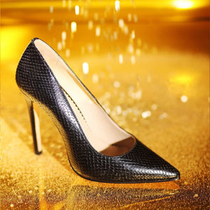 Saint Edwina Black Leather Heels