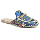 Saint Manon Navy Handcrafted Leather Mules