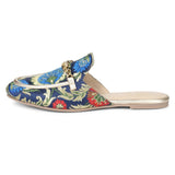 Saint Manon Navy Handcrafted Leather Mules