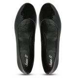 Saint Alexius Black Crackle Patent Leather Ballerina's - SaintG