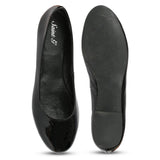 Saint Alexius Black Crackle Patent Leather Ballerina's - SaintG