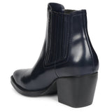 Saint Helena Blue Leather Ankle Boots