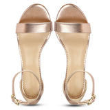 Saint Alicia Gold Leather Heel - SaintG