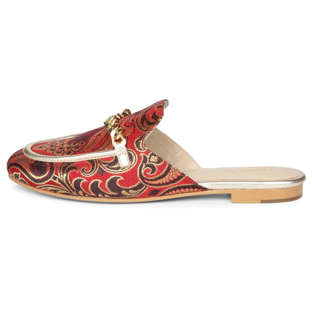 Saint Manon Maroon Handcrafted Leather Mules