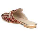 Saint Manon Maroon Handcrafted Leather Mules