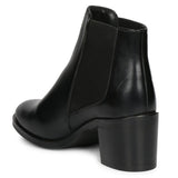 Saint Sandra Black Leather Ankle Boot