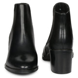 Saint Sandra Black Leather Ankle Boot