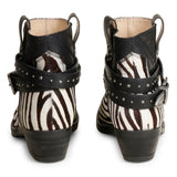 Saint Federica Zebra Printed Leather Ankle Boot