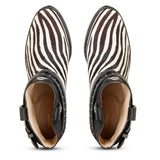 Saint Federica Zebra Printed Leather Ankle Boot