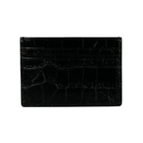 Black Croco Leather Men's Wallet Set - SaintG