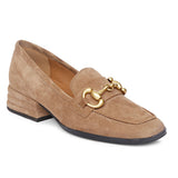 Saint Jenny Taupe Suede Leather Handcrafted Shoes