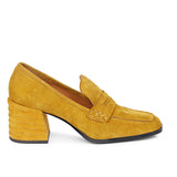 Amelia Mustard Suede Leather Handcrafted Shoes