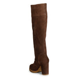 Saint Elvira Brown Suede Leather knee High boots
