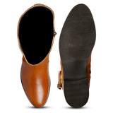 Saint Trinity Tan Leather Knee high Boots