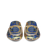 Saint Manon Navy Handcrafted Leather Mules