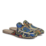 Saint Manon Navy Handcrafted Leather Mules