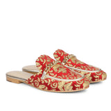 Saint Manon Red Handcrafted Leather Mules