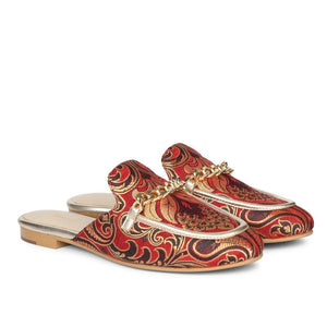 Saint Manon Maroon Handcrafted Leather Mules