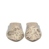 Saint Elfleda Beige Python Leather Mules