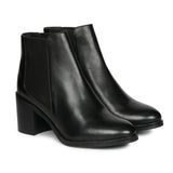 Saint Sandra Black Leather Ankle Boot