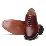 Saint Athelstan Toned Red Leather Derby Shoes