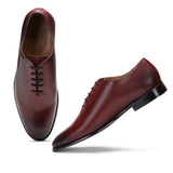 Saint Athelstan Toned Red Leather Derby Shoes