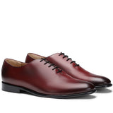 Saint Athelstan Toned Red Leather Derby Shoes