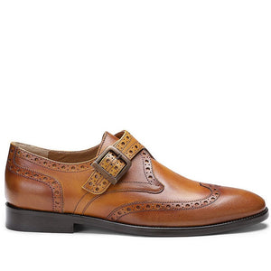 Saint Salvador Tan Leather  Monk Brogue