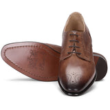 Saint Lucas Tan Leather Lace Up Brogue Shoes