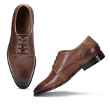 Saint Lucas Tan Leather Lace Up Brogue Shoes